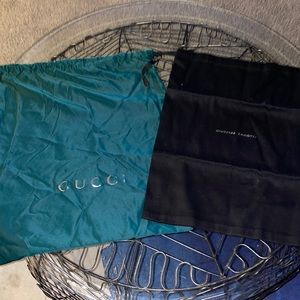 Gucci and Giuseppe Zanotti dust bags
